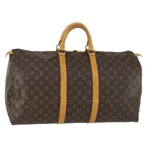 LOUIS VUITTON Monogram Keepall 55 Boston Bag M41424 LV Auth ep12315